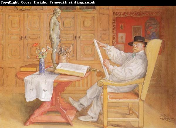 Carl Larsson self-portrait in the Studio